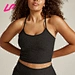 The racerback cropped tank provides a sporty, flattering fit, allowing freedom of movement, ideal for workouts or casual summer outfits.